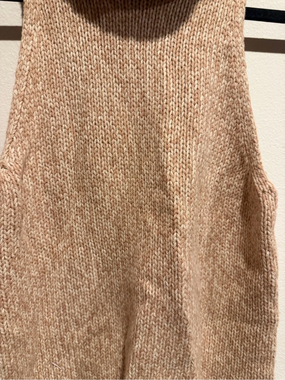 Madewell Sleeveless Turtleneck Sweater - Light Beige